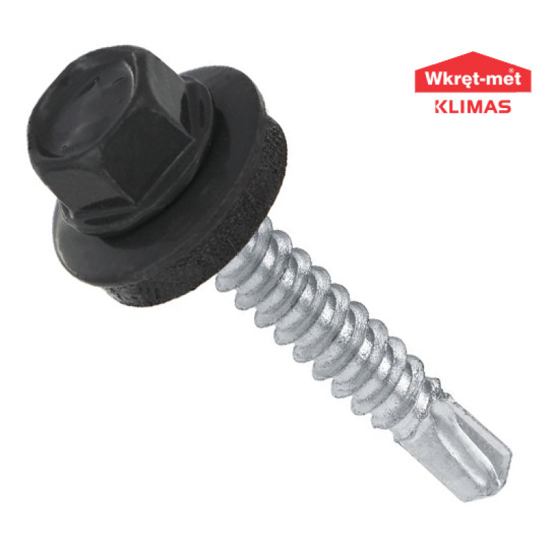 Саморіз покрівельний RAL 7016 по дереву 4,8х35 Сірий