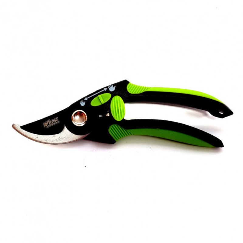 Секатор садовий 215мм регульоване захоплення WERK