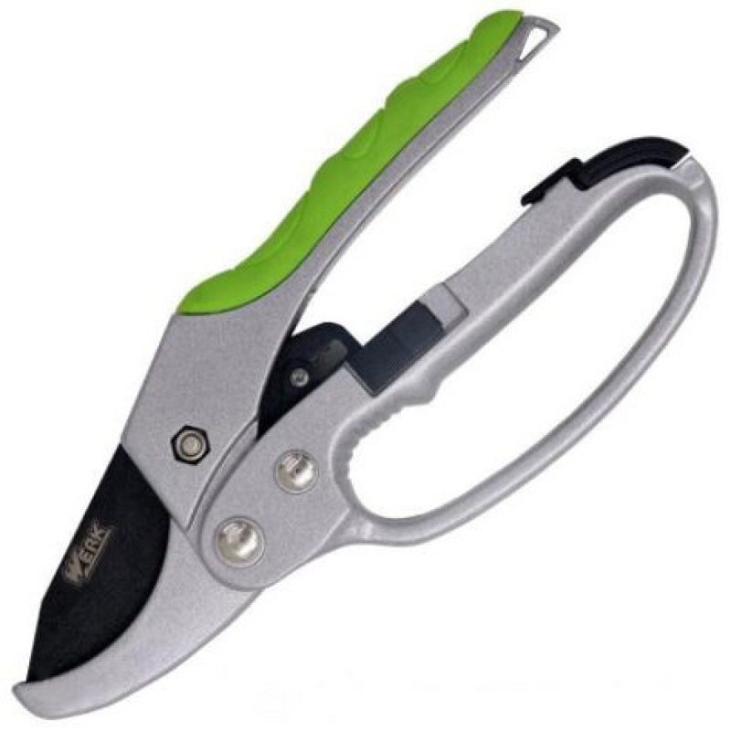 Секатор садовий 200мм з храповим механізмом WERK