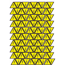 Знак“Небезпека ураження електричним струмом“ 45 мм