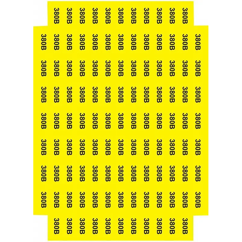 Знак “380 В“ жовтий 45х22