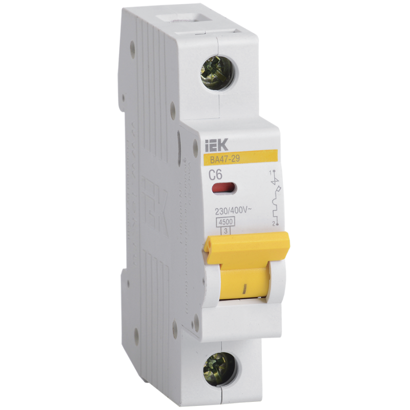 Авт.вимик. ВА47-29 1Р 6А 4,5кА х-ка С ІЕК